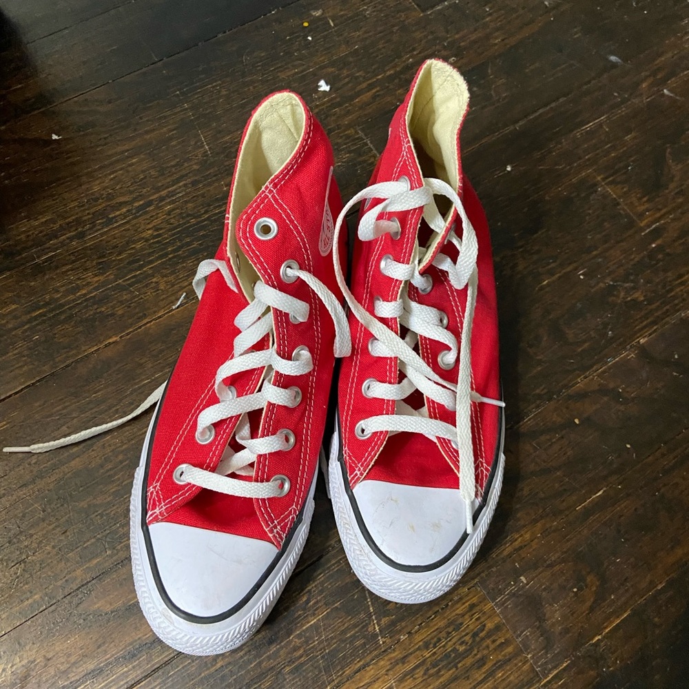 red high top converse size 5.5 mens